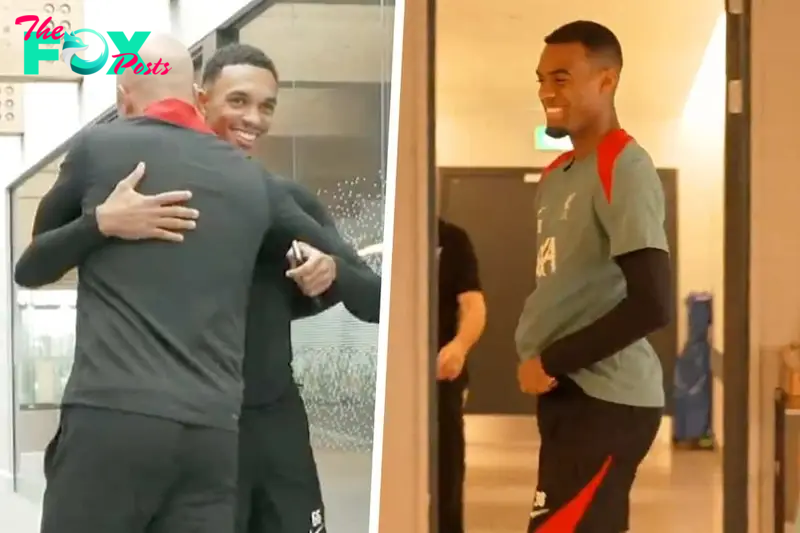 Arne Slot shows he’s a big Trent Alexander-Arnold fan as Liverpool’s internationals return