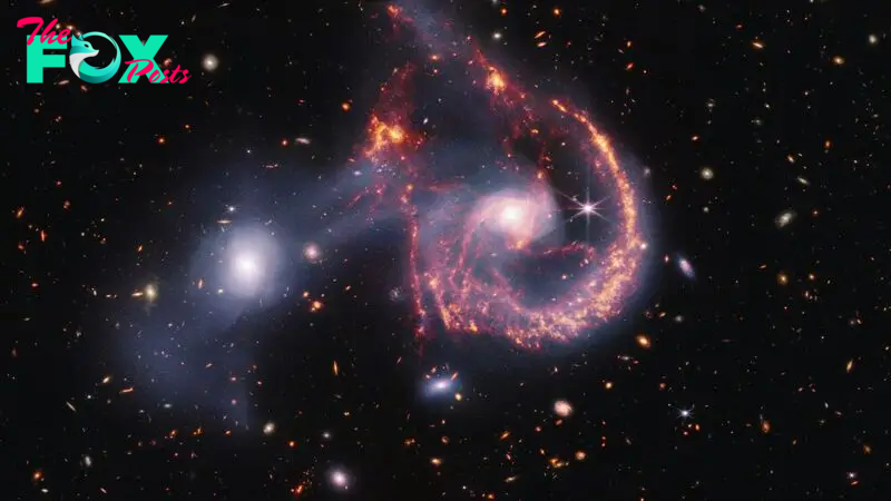 Space photo of the week: Entangled galaxies form cosmic smiley face in new James Webb telescope image