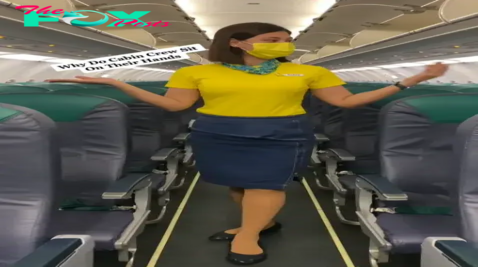 Flight Attendant Reveals Surprising Reason Why Cabin Crew Sits On Their Hands During Take Off and Landing