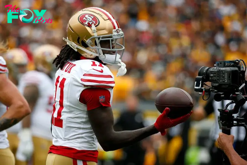 Why did 49ers wide receiver Brandon Aiyuk throw a tantrum during practice?