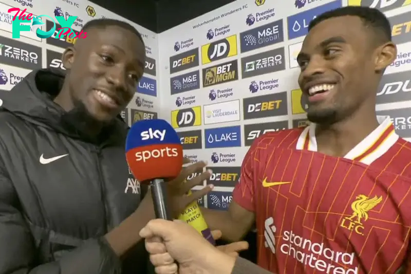 Ibrahima Konate calls out Gary Neville in hilarious reaction to Man of the Match