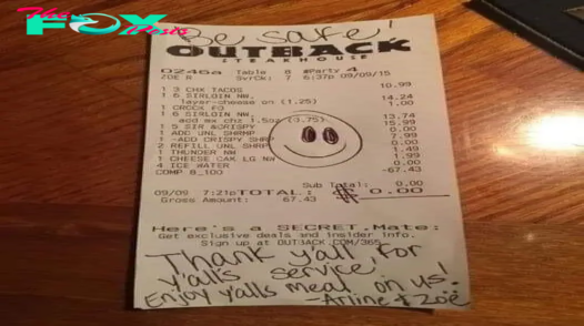 Four police officers grab a bite after a long shift – can’t believe what’s then written on their receipt