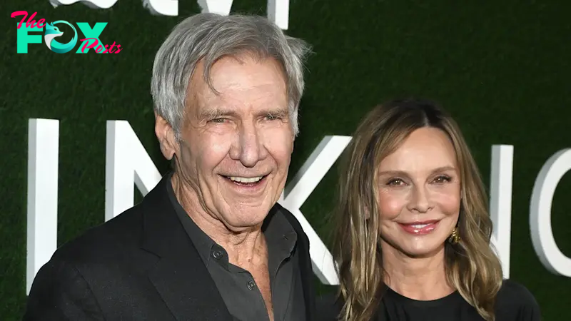 Harrison Ford, 82, and his wife Calista Flockhart, 59, can’t keep their hands off each other during a red carpet appearance.Linh