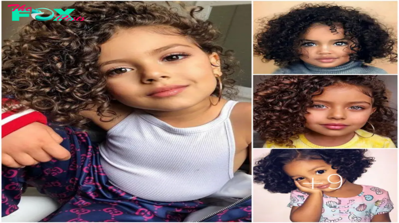 Embrace the irresistible charm of curly-haired babies with beautiful faces