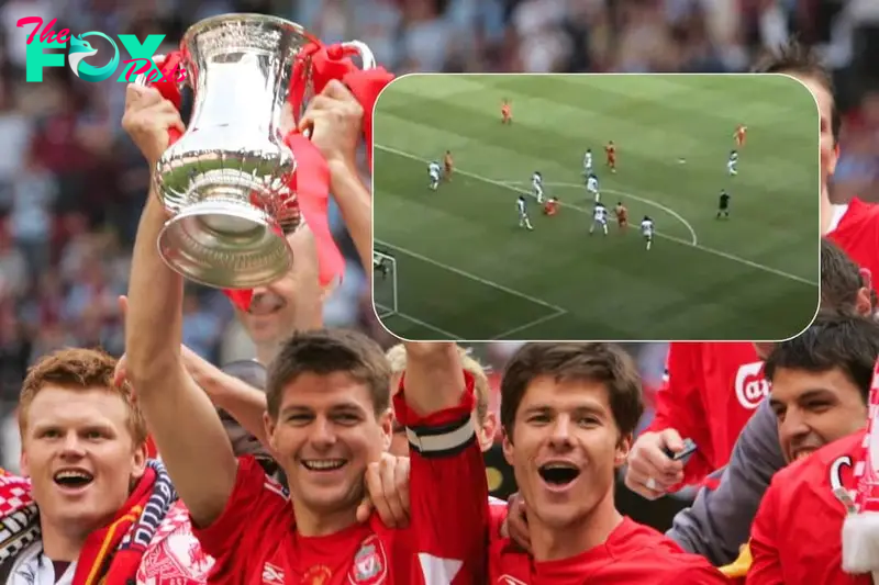 Amazing footage of Steven Gerrard’s last-minute 2006 FA Cup final goal – from the stands!