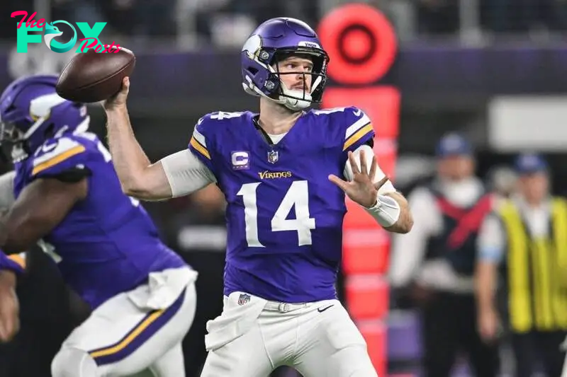 Sam Darnold player props and odds | Vikings vs. Jaguars in week 10 2024